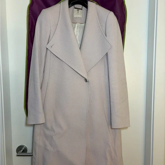 Ted Baker Light Stone Off White Trench Coat - Picture 2 of 7